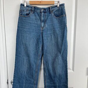ABERCROMBIE & FITCH~ High Rise Loose Blue Jean, Relaxed Fit, Size 29 Short